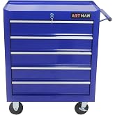 nifoti 5 Large Drawers Rolling Tool Cart on Wheels, Trolley Organizer Tool Case Chest, Multifunctional Storage Tool Box for Workshop, Garage, Warehouse, Repair Shop (24.2" W&times;12.9" D&times;30.51" H-Blue)