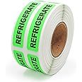 Refrigerate Stickers - Fluorescent Green