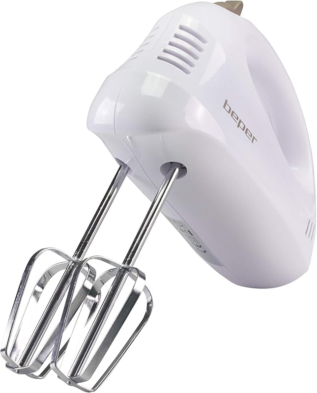BP.304 Batidora eléctrica y Mezclador, 150 W, ABS, acero cromado, blanco gris paloma — foto 4 de 8
