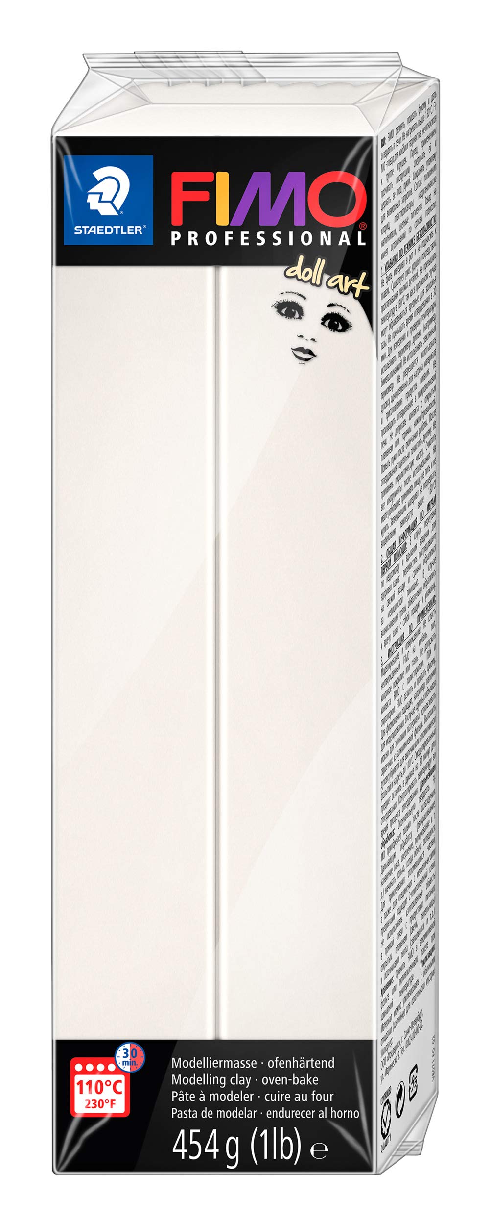 STAEDTLER 8071-03 FIMO Professional Doll Art Polymer Modelling Clay, 454g - Porcelain (Pack of 1)