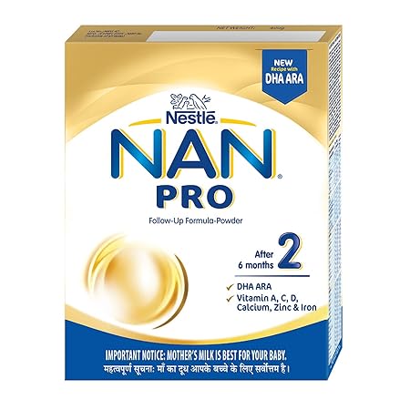 Nestle NAN PRO 2 Follow-Up Formula-Powder (After 6 months), Stage 2- 400g Bag-In-Box Pack