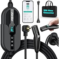 AIMILER Level 2 EV Charger(Wireless WiFi APP), 240V, 32 Amp, NEMA 14-50 Plug, 25ft Cord - Portable/Home NACS Connector Electr