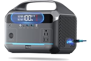 DARANENER Portable Power Station 90,000mAh, 288Wh LiFePO4 Battery Backup w/ 2× 350W (600W Surge) 110V Pure Sine Wave AC Outlets, Solar Generator for Home Backup, CPAP, RV, Camping, Off-Grid & Emergency Power