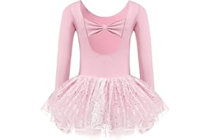 Zaclotre Girls Ballet Long Sleeve Skirted Leotards with Tutus Skirt Dance Dress Ballerina Outfits