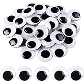 JULMELON 500 Pieces Wiggle Googly Eyes Self Adhesive Black White Craft Eyes for DIY Crafts Decoration15 mm