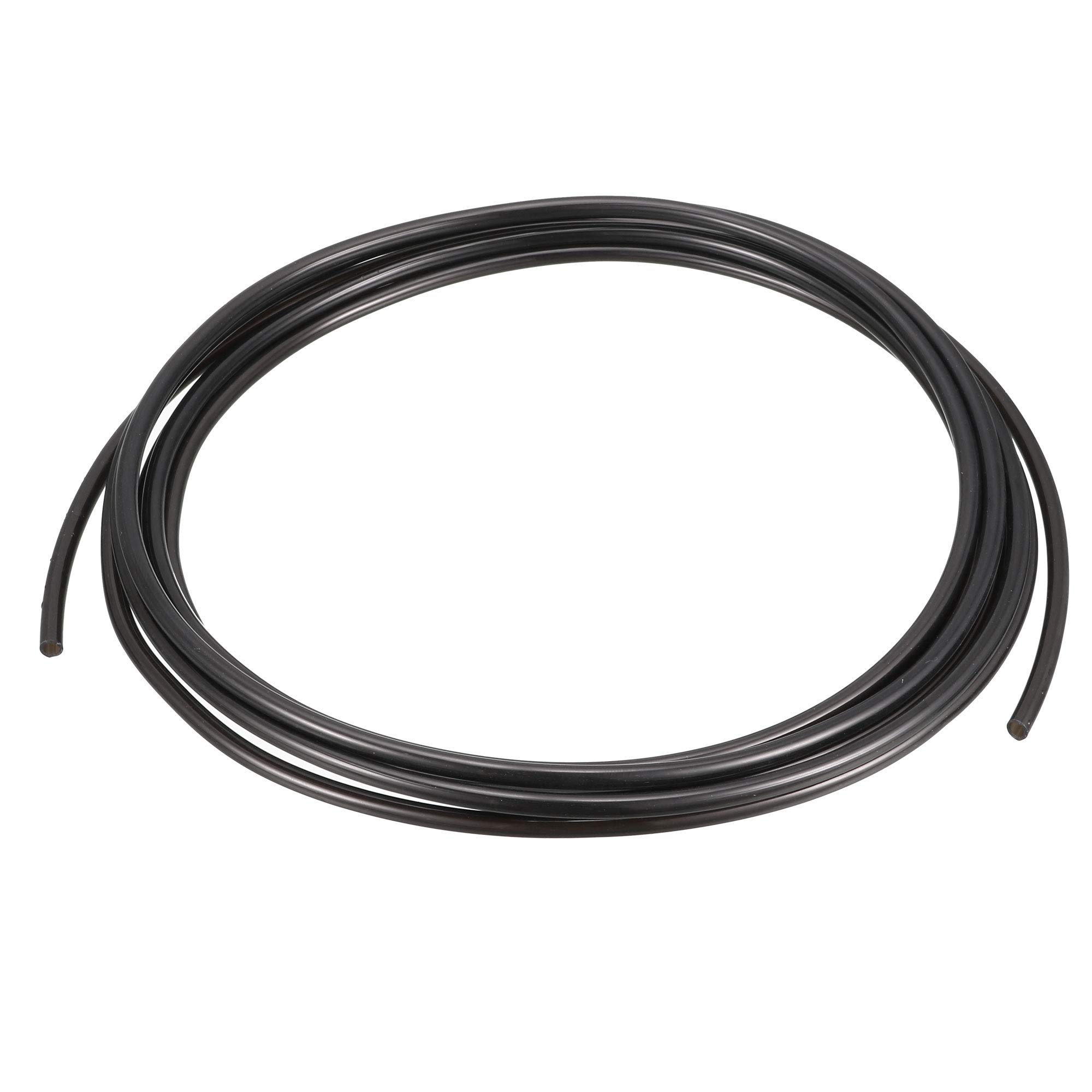 sourcing map Black 3 Meters 4mm OD 2.5mm ID 0.75mm Wall Thickness PU Air Hose Pipe