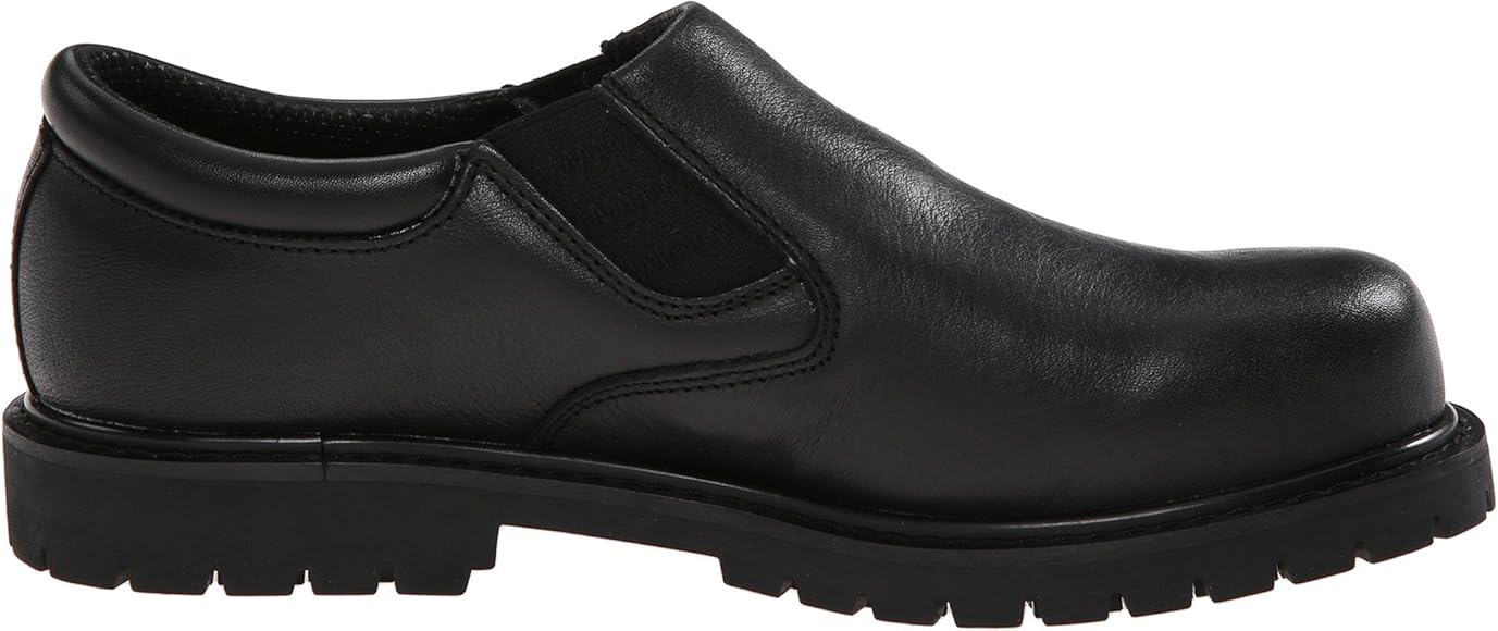 skechers for work men's cottonwood goddard twin gore slip resistant slip on