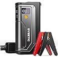 Car Battery Jump Starter Portable, 5000A Car Jump Starter Battery Pack for All Gas and 10.0L Diesel, 12V Lithium Jumper Box for Car Battery, Car Starter with Power Bank, LED Light, Jumper Cable, Case