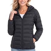 Spyder Packable Puffer Jacket Womens with Hood, Quilted Winter Puffer Coats