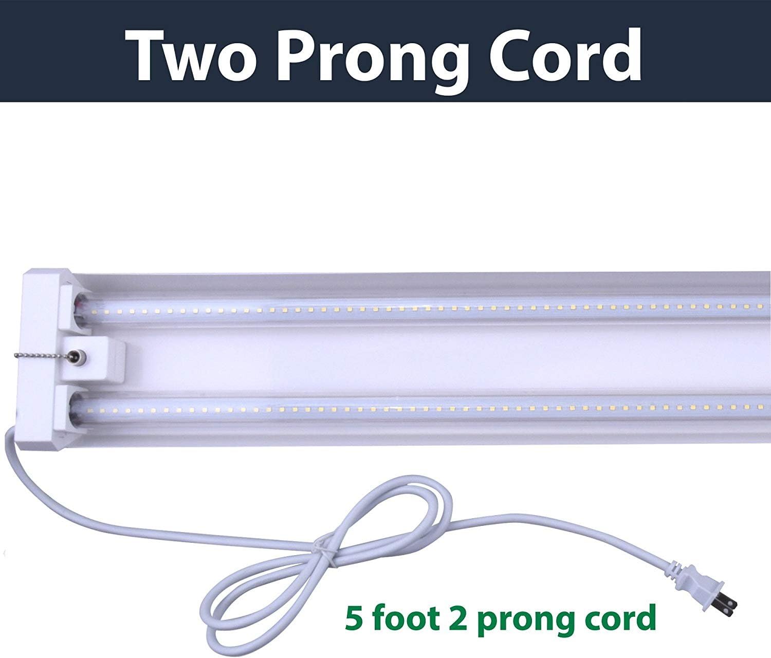 Bay Lighting Nonlinkable Pull Cord Chain Replaces 4 Foot Fluorescent 4100LM LED 4ft Utility Shop