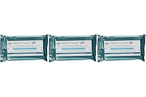 MEDLINE ReadyFlush Jr Personal Cleansing Flushable 7x8 Wipes - 3 Pack - Fragrance Free