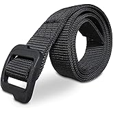 MISSION ELITE Tactical Belt, 1.5-inch Nylon Gun Belts for Men, 2-Ply EDC Belt with Adjustable Plastic Buckle