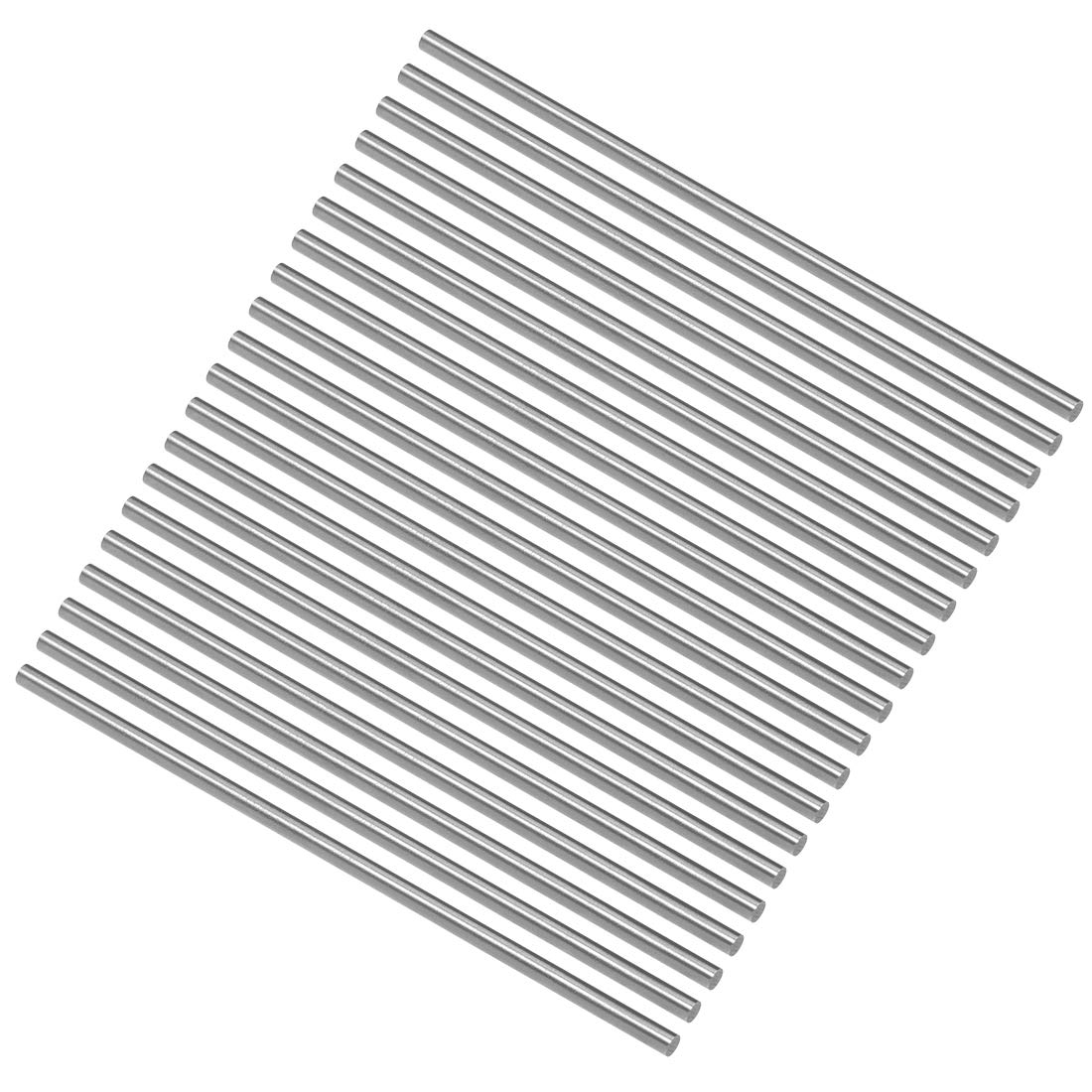 sourcing map Round Steel Rod, 3mm HSS Lathe Bar Stock Tool 100mm Long, for Shaft Gear Drill Lathes Boring Machine Turning Miniature Axle, Cylindrical Pin DIY Craft Tool, 20pcs