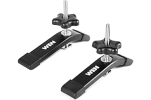 WEN 5-1/2-Inch Universal T-Track Hold Down Clamps for Woodworking, 2-Pack (WAT002)