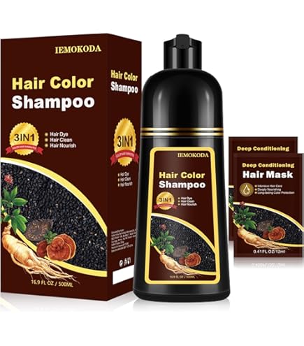 Amazon.com : Dark Coffee Hair Dye Shampoo 3-in-1, 100% Gray Hair