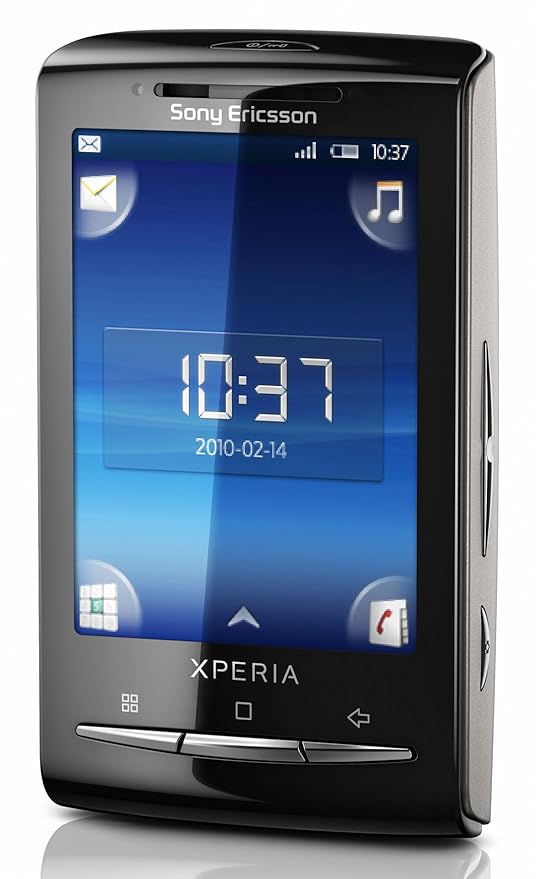 Sony Ericsson Xperia X10 mini Smartphone (6,6 cm (2,6 Zoll) Display, Android, WLAN, GPS, 5 MP Kamera) silber mit schwarzem We
