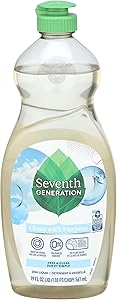 Seventh Generation Dish Liquid Soap Free & Clear liquid soap Dishwashing Soap Dish Soap for sensitive skin 19 oz