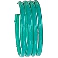 JD'Z COLLECTION Indian Jewelry Glass Bangles for Women Bollywood Plain Glass Bangles Set of 4p Traditional Costume Matching Bracelets Bangles For Women/Girls