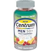 Centrum Silver MultiGummies for Men 50+, 140 Count​ | Contains Vitamins D3, E, B6, and B12, Gluten Free, Non-GMO Ingredients, GLP-1 Support