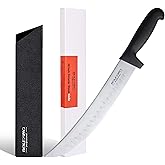 BOLEXINO Curved Cimeter Knife 10 inch W/Comfortable Handle, Curved Butcher Knife For Meat Cutting, High Carbon Japanese Steel (10 inch new)