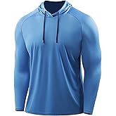 CADMUS Men's Workout Long Sleeve Fishing Shirts UPF 50+ Sun Protection Dry Fit Hoodies