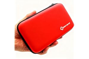 MONOKI Small First Aid Kit Portable Compact Waterproof Mini Refill Supplies for Home Car Travel Camping Truck Hiking Sports Office & Outdoor Emergencies Red
