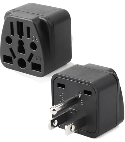 CKITZE Universal-Reiseadapter – 3er Pack, Typ D Für Südafrika & Indien, Mit 2 Steckdosen