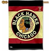 Chicago Blackhawks Vintage Retro Two Sided House Flag