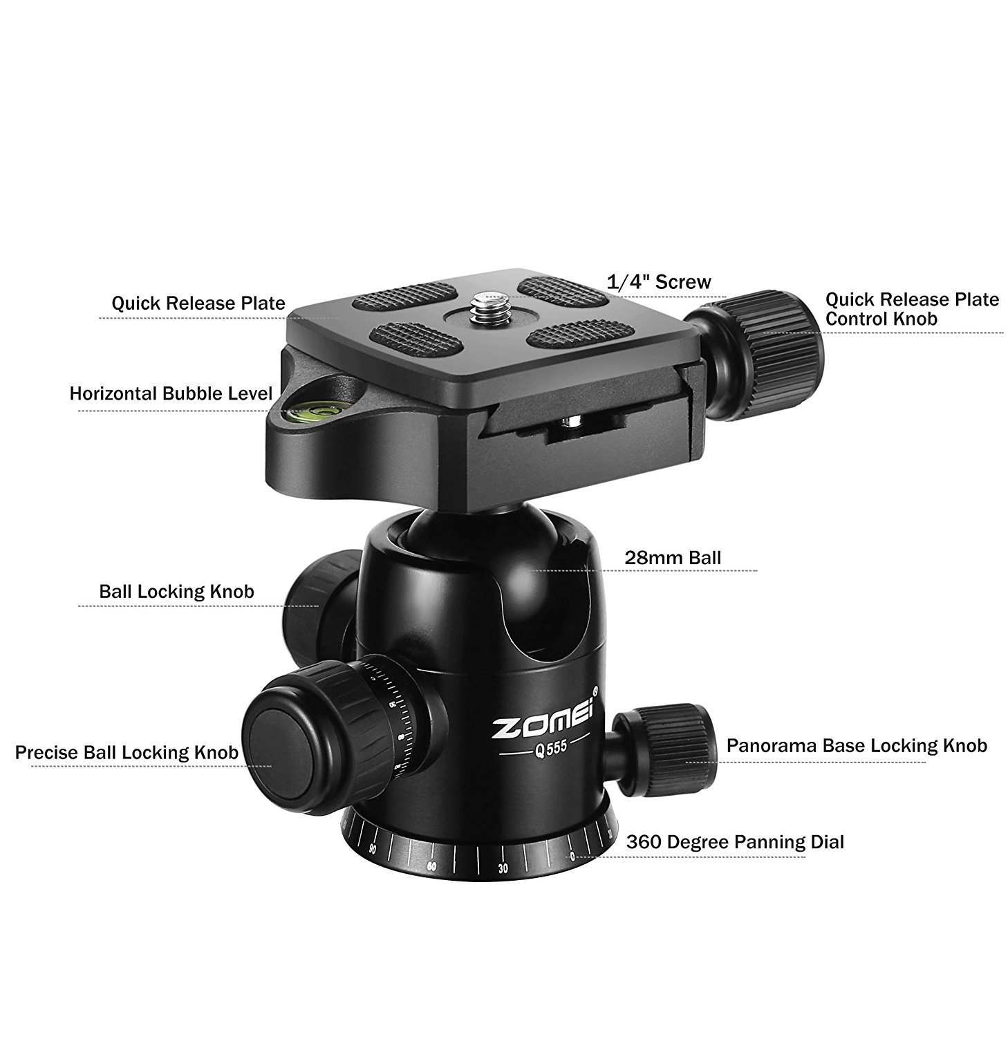 Q555 Kamerastativ Foto Stativ für Sony Canon Nikon Kamera Leichtes und ...