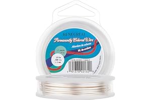 BENECREAT 18 Gauge Tarnish Resistant Copper Wire Silver Jewelry Beading Wire for Bracelet Necklace Jewelry Making, 33-Feet/11-Yard