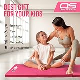 OZE SPORTS Gymnastic Tumble Exercise Mat 6FT Tri Folding Non Slip PU Pink view 9
