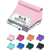 Yens Poly Mailers 6X9 200 Pack Light Pink,Strong Self Seal Adhesive Shipping Envelopes Waterproof for Shipping, Mailing, Packaging M1