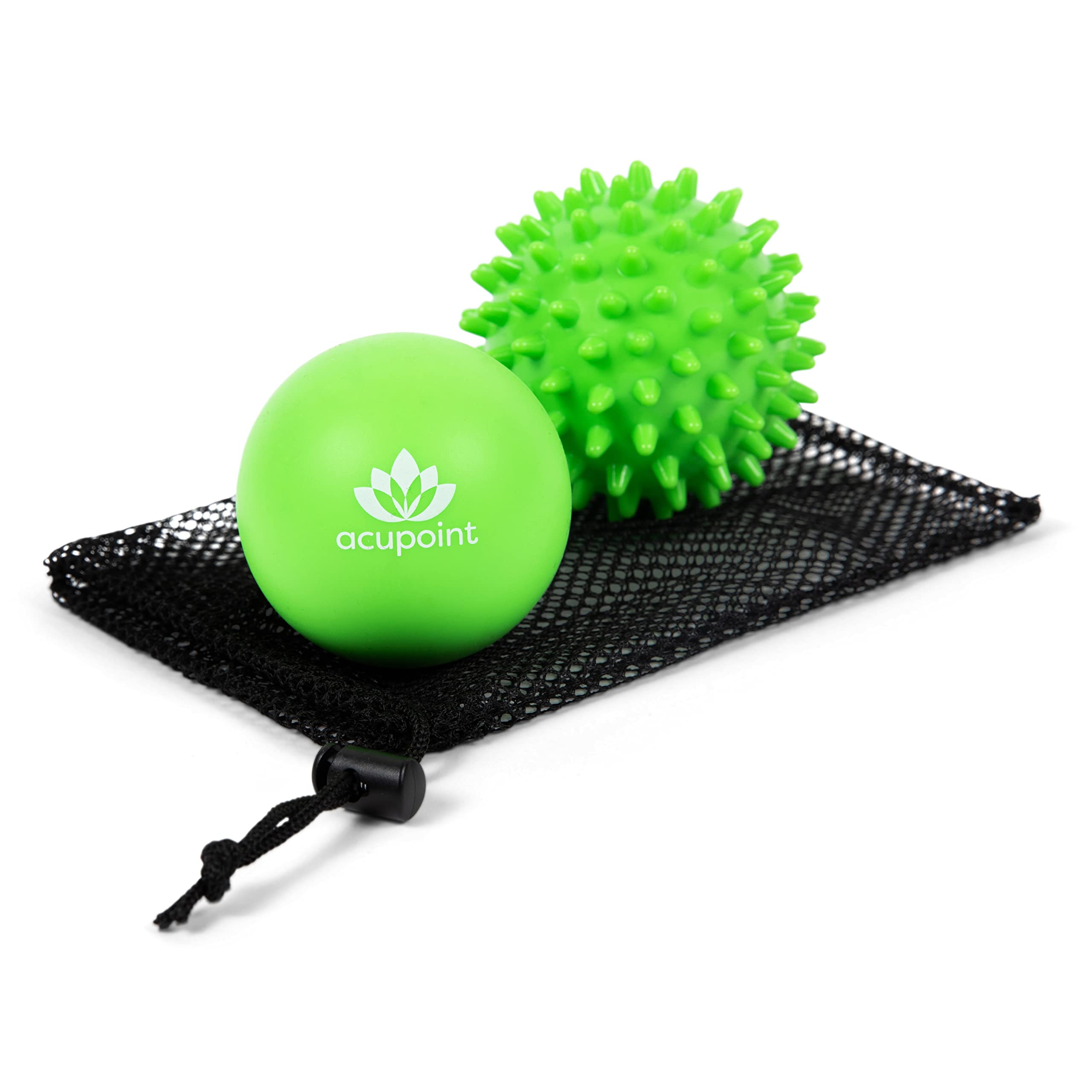 Acupoint Physical Therapy Massage Balls - Ideal for: Yoga, Deep Tissue Massage, Trigger Point Therapy, Spike Ball for Myofascial Release, Physical Therapy Equipment (Spiky Ball)