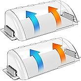 2 Pack Adjustable Air Vent Deflector - 9”to 15.5” Magnetic Floor Vent Covers for AC, Wall, Ceiling Registers with Strong and Large Magnets