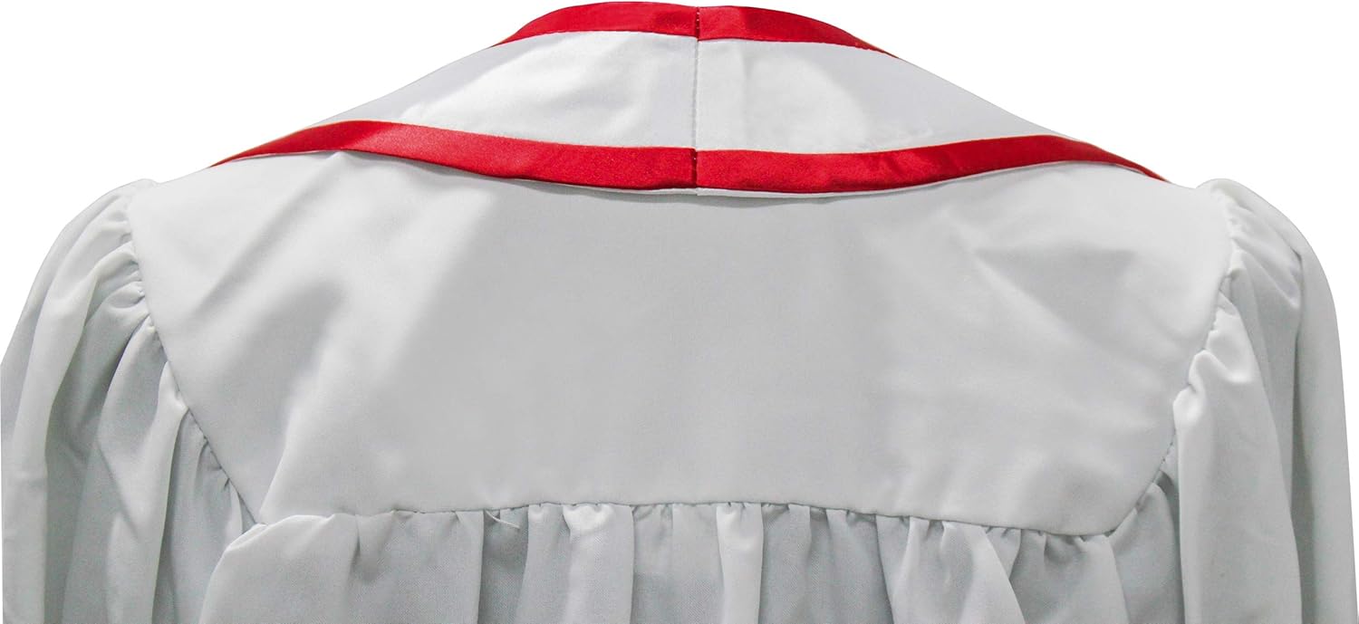 IvyRobes Descending Dove Confirmation Stoles White End with Red Trim: Clothing