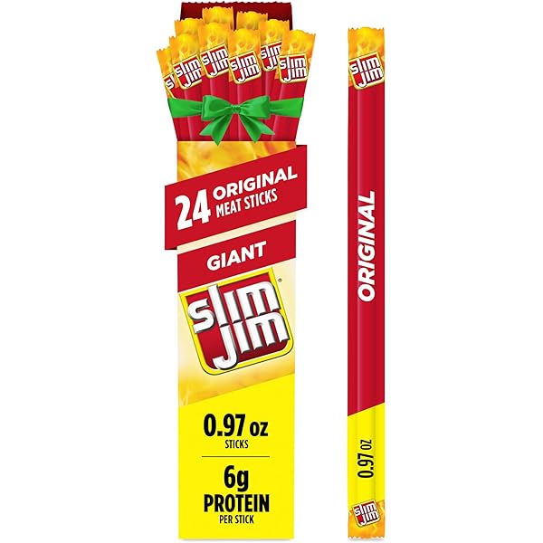 Amazon.com: Slim Jim Giant Smoked Meat Sticks, Nacho Flavor, 6g