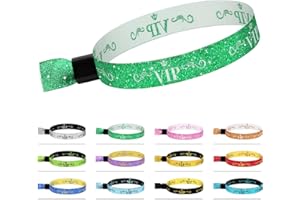 Comflora 100 Pcs VIP Cloth Event Wristband, Disposable VIP Wristbands for Events, Colored VIP Wristbands Events,for Lightweight Concert,Club Entrance Wrist Strap Party Wristband Event (Color : Green)