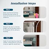 HNNHOME D-Shape EPDM Draft Excluder Self-Adhesive Window Door Seal 9x6mm 10M view 7