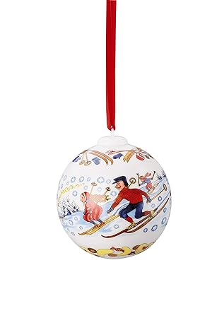 Hutschenreuther 2018 Porzellankugel, Porzellan, Dekoriert, 6 cm