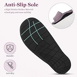 ERGOfoot Fuzzy House Slippers with Arch Support for