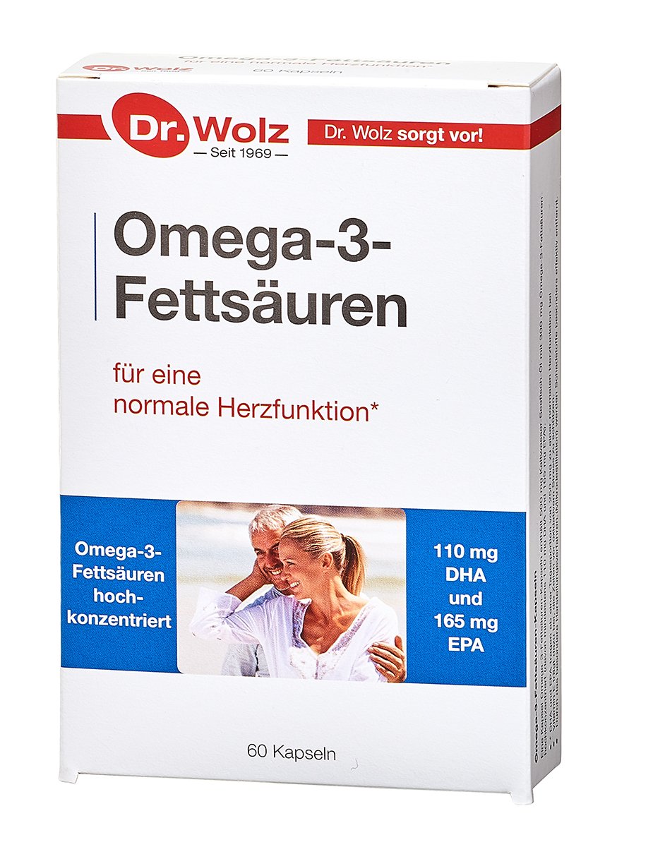 Omega-3-Fettsäuren Kapseln | 110 mg DHA & 165 mg EPA | Kaltwasser ...