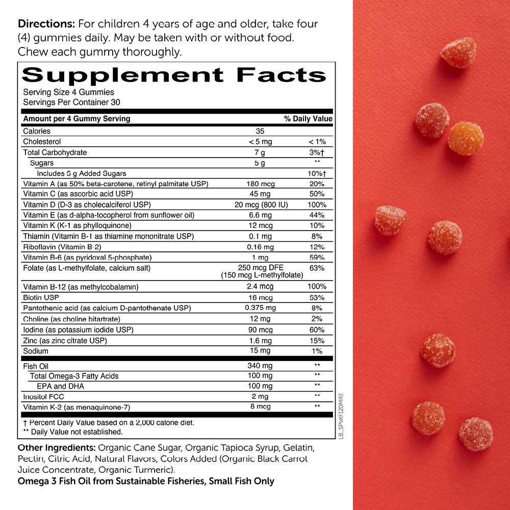 SmartyPants Kids Formula Daily Gummy Multivitamin Vitamin C, D3, and