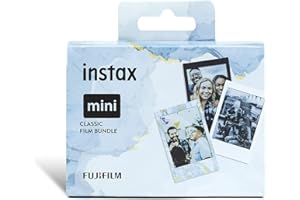 instax Classic Mini Film 30 Shot Pack, with Black, Blue Marble and Monochrome