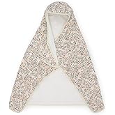 Little Unicorn Hooded Bath Towel | Absorbent Cotton & Terry Blend | Larger Size for Baby & Toddlers, 1-6 Years (Pressed Petals)