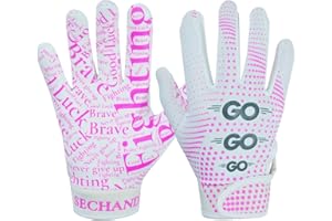 SECHAND Football Gloves for Youth Kids, Non-Slip Breathable Receiver Gloves for Teens, School Training