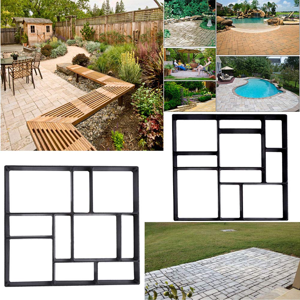 Asymmetrical Stone Paving Mould for DIY Garden Pathway Patio (45 x 40 x 4 cm)