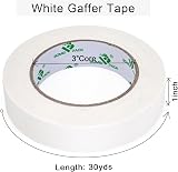 BOMEI PACK White Matte Cloth Gaffer Tape 24mm x 27m Non Reflective view 2