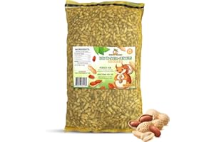 Sneaky Mango Premium Quality- 25 Pound Raw Peanuts in Shell – All-Natural Food for Squirrels, Deer, Birds, and Other Wildlife Animals – Bulk Wholesale Bag – Grown in The USA for Healthy Nutrition