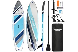 Panana Inflatable Stand Up Paddle Board, 10'x31 x6 SUP with Premium Paddle Board Accessories Kit, Anti-Slip EVA Deck for Adults Youth of All Skill Levels