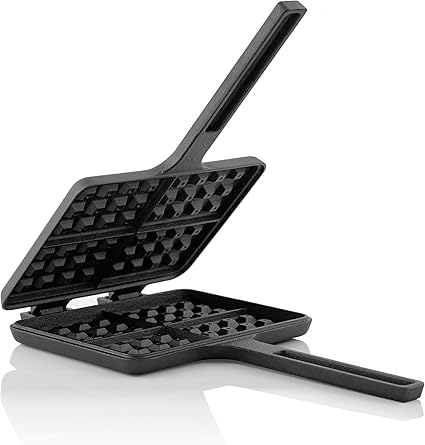 Bbq Toro Wafelijzer Sandwichijzer En Wafelijzer Rechthoekige Dubbele Vorm Van Gietijzer Zwart Al Ingebrand Amazon Nl